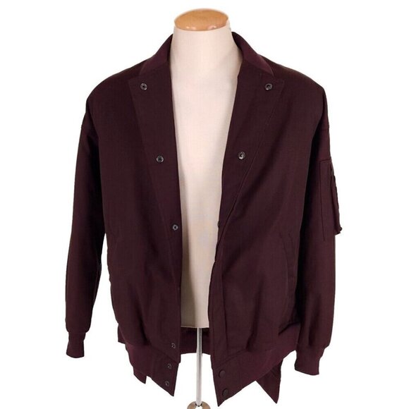 Y-3 Yohji Yamamoto Ch2 Gfx Bomber Jacket XS Mens Burgundy YS Adidas NWT - Picture 6 of 16